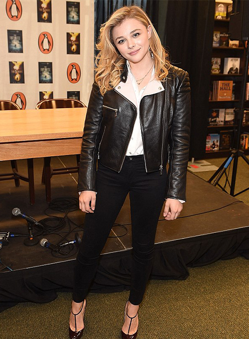 Chloe Grace Moretz Leather Jacket Makeyourownjeans® Made To Measure Custom Jeans For Men 